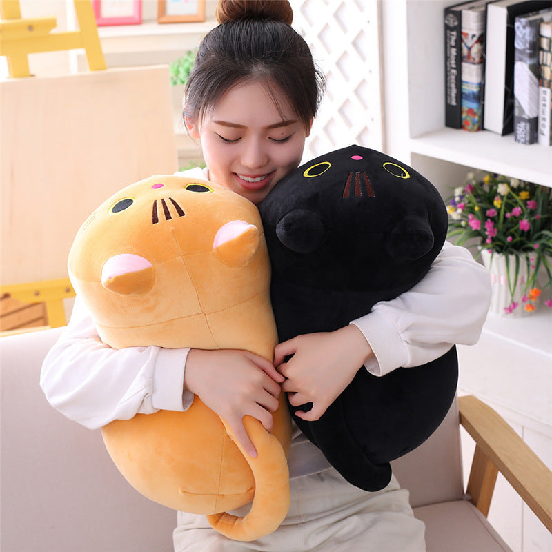 Cute Fat Cat Plush Doll - orange
