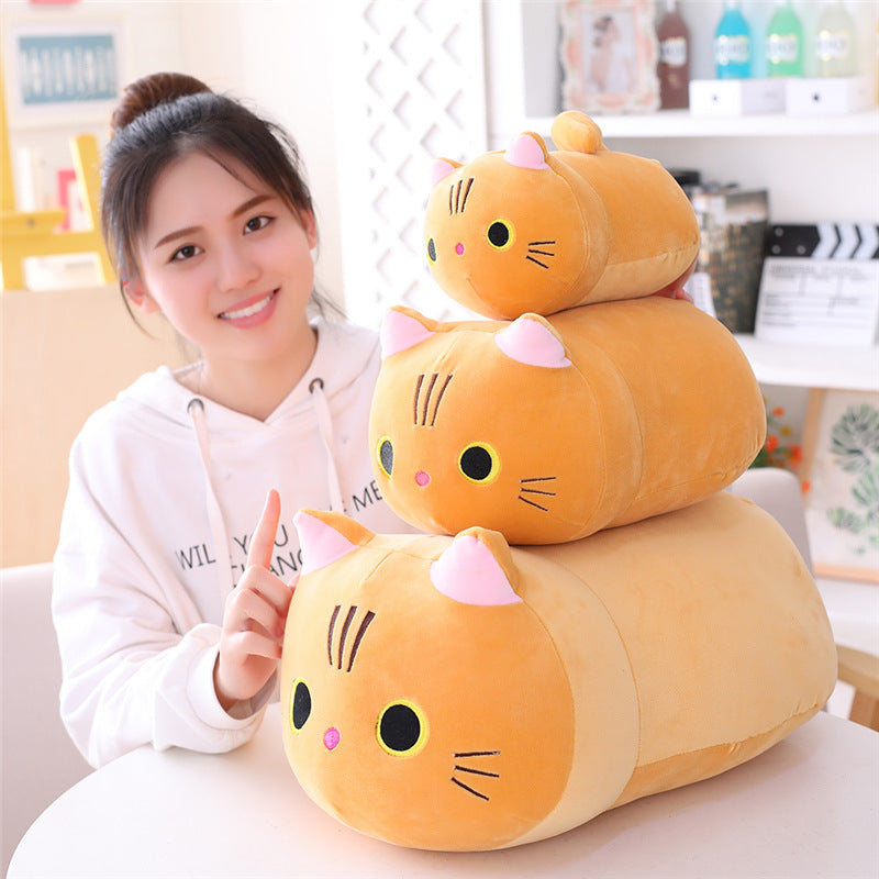 Cute Fat Cat Plush Doll - black