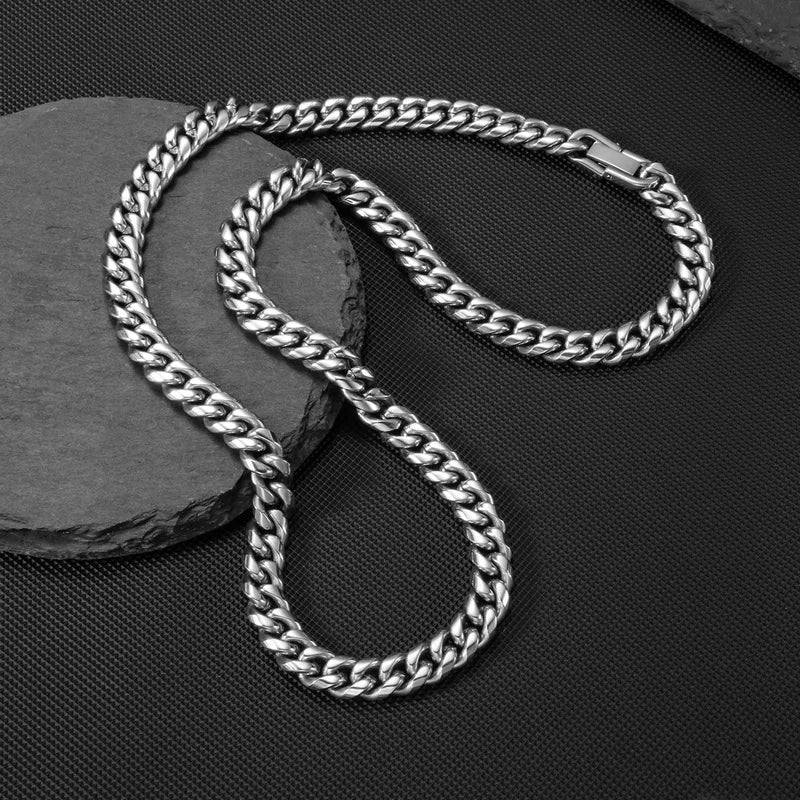 Titanium Steel Cuban Chain Necklace