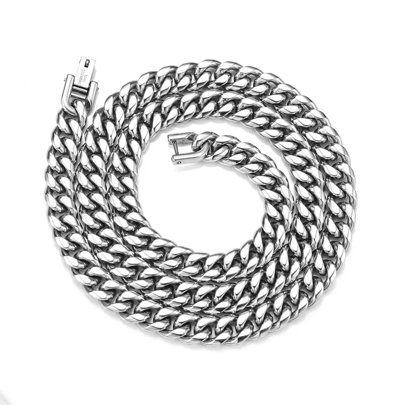 Titanium Steel Cuban Chain Necklace