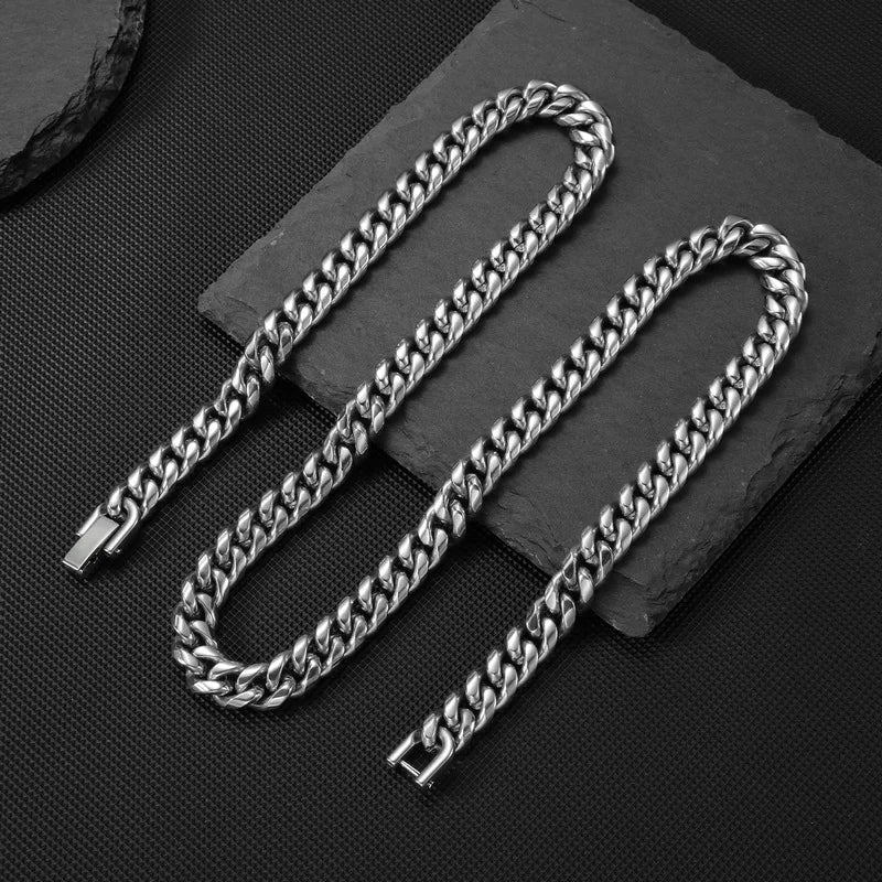 Titanium Steel Cuban Chain Necklace