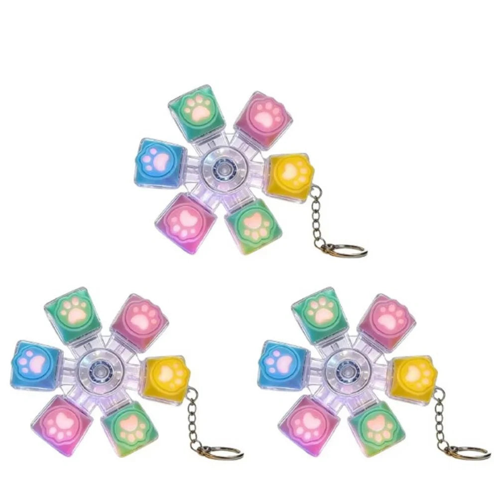 Cat Paw Keycap Fidget Keychain