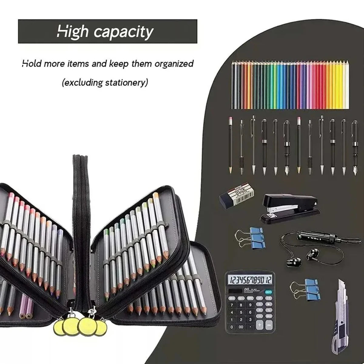 72-Slot Large Capacity Pencil Case