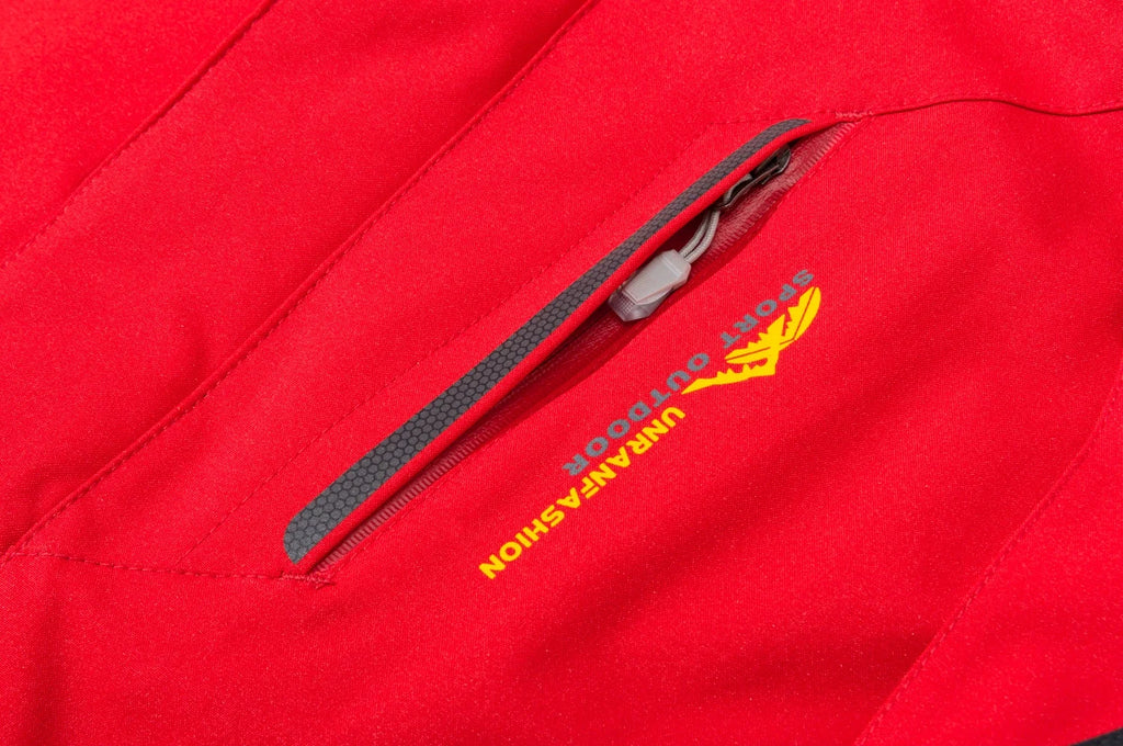 Men's waterproof hiking jacket back view