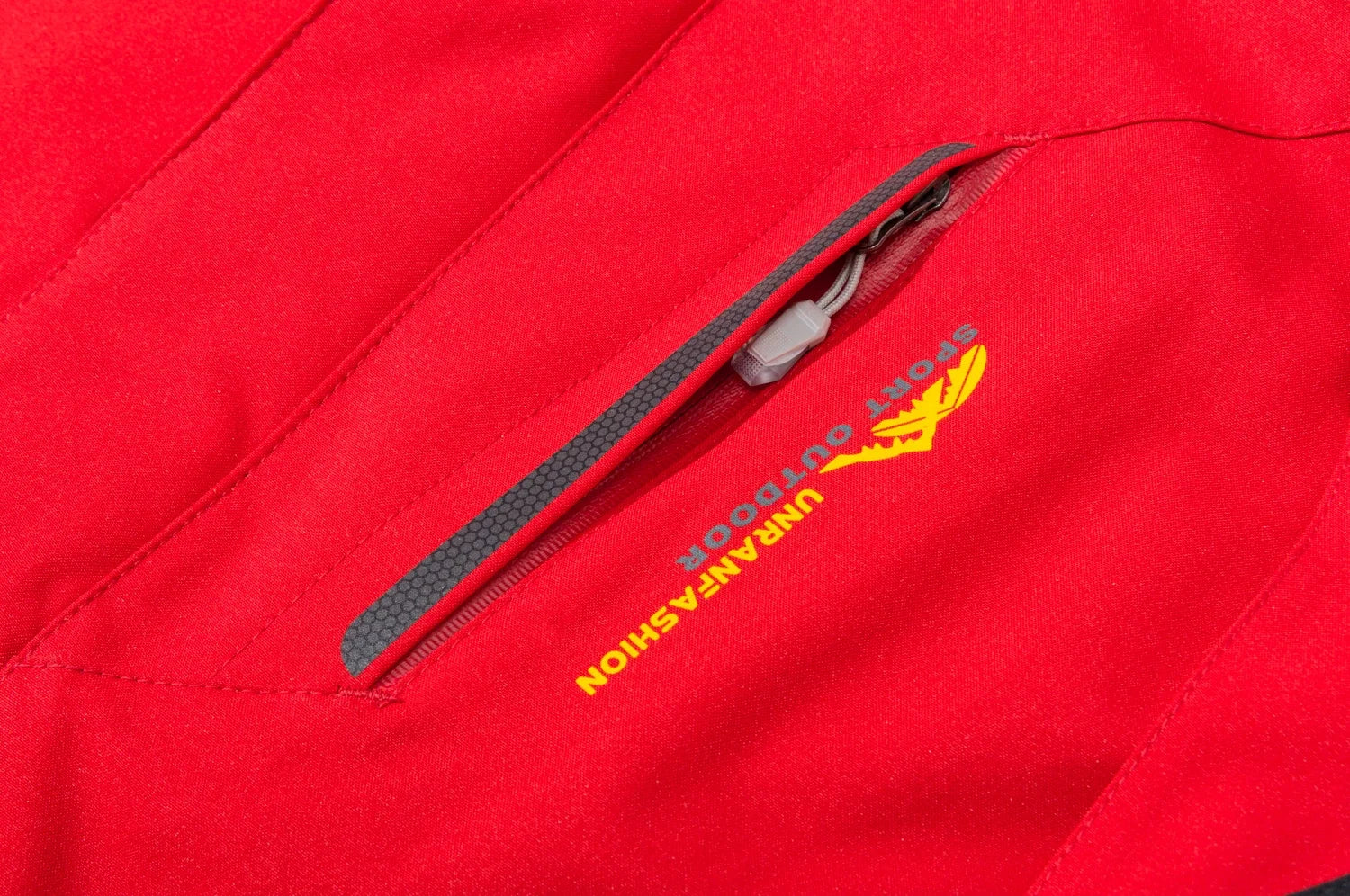 Men's waterproof hiking jacket back view