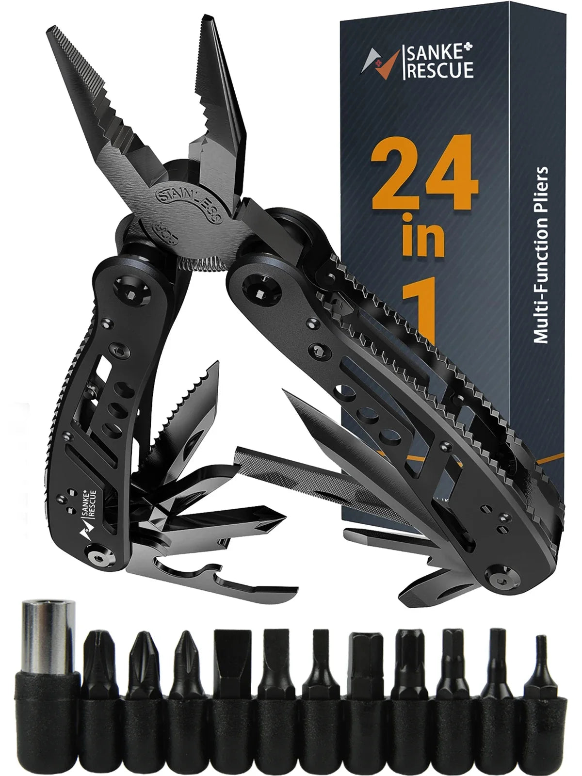 Multitool 24-in-1 Multitools Pliers with Professional Multi-tool for Survival Camping and Hunting Gifts for Men Dad Hus Band