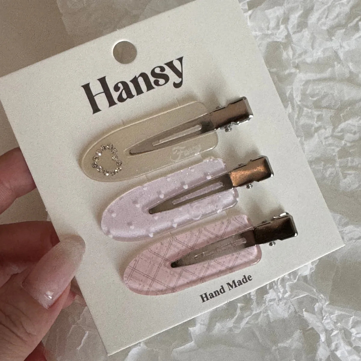 Korean sweet love rhinestone hairpin side bangs clip cute seamless clip hair hairpin headgear set