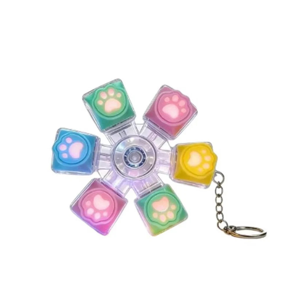 Cat Paw Keycap Fidget Keychain
