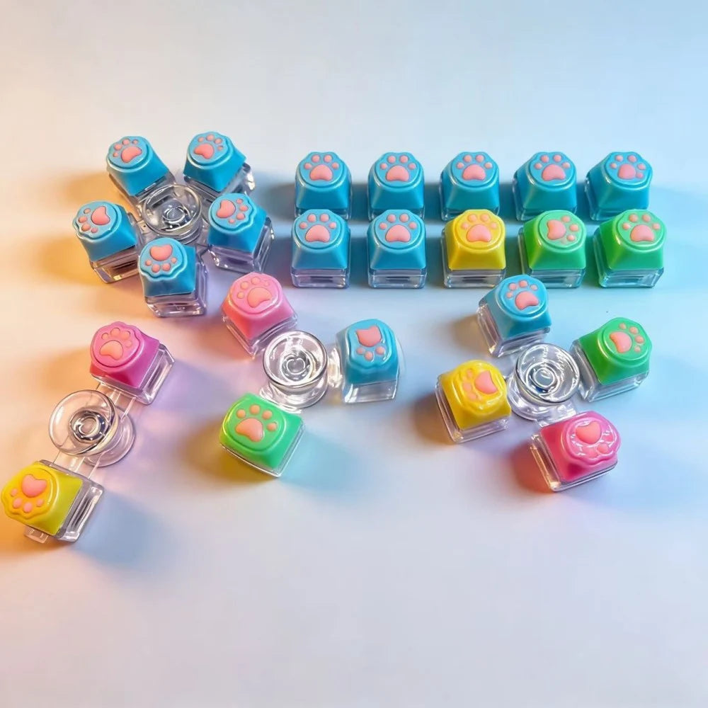 Cat Paw Keycap Fidget Keychain