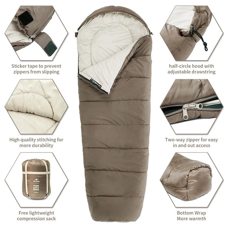 Naturehike MJ300 sleeping bag in use